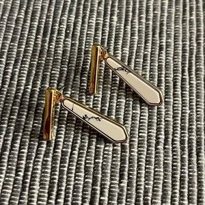 LC Gold and white earrings from Lauren Conrad
